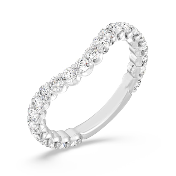 Enchanted Star 1 CT. T.w. Certified Lab-Grown Diamond Contour Band in 14K White Gold (F/Vs2)