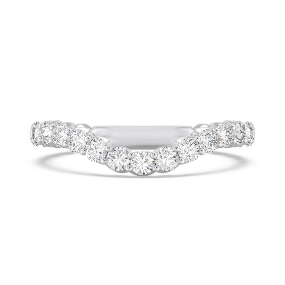 Enchanted Star 1 CT. T.w. Certified Lab-Grown Diamond Contour Band in 14K White Gold (F/Vs2)