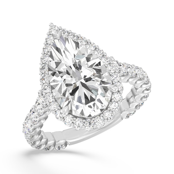 Enchanted Star Ariel -/ CT. T.w. Pear-Shaped Certified Lab-Grown Diamond Frame Engagement Ring in 14K Two-Tone Gold