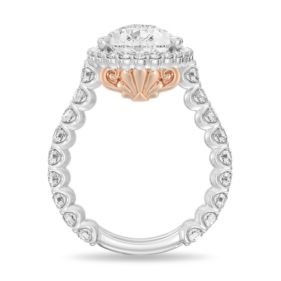 Enchanted Star Ariel -/ CT. T.w. Pear-Shaped Certified Lab-Grown Diamond Frame Engagement Ring in 14K Two-Tone Gold