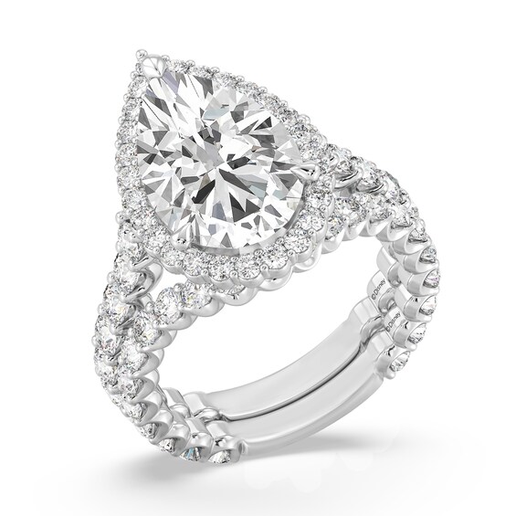 Enchanted Star Ariel -/ CT. T.w. Pear-Shaped Certified Lab-Grown Diamond Frame Engagement Ring in 14K Two-Tone Gold
