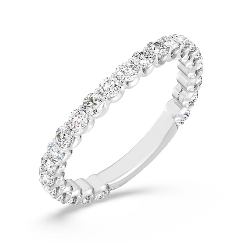 Main Image 1 of Enchanted Star 1 CT. T.W. Certified Lab-Grown Diamond Contour Band in 14K White Gold (F/VS2)