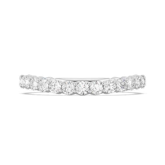 Enchanted Star 1 CT. T.w. Certified Lab-Grown Diamond Contour Band in 14K White Gold (F/Vs2)