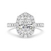 Thumbnail Image 3 of Enchanted Star Cinderella 4-3/4 CT. T.W. Oval Certified Lab-Grown Diamond Frame Engagement Ring in 14K White Gold