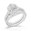 Thumbnail Image 4 of Enchanted Star Cinderella 4-3/4 CT. T.W. Oval Certified Lab-Grown Diamond Frame Engagement Ring in 14K White Gold