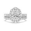 Thumbnail Image 5 of Enchanted Star Cinderella 4-3/4 CT. T.W. Oval Certified Lab-Grown Diamond Frame Engagement Ring in 14K White Gold