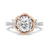 Thumbnail Image 3 of Enchanted Star Belle 4 CT. T.W. Certified Lab-Grown Diamond Rose with Leaf Engagement Ring in 14K Two-Tone Gold