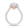 Thumbnail Image 2 of Enchanted Star Ariel 4 CT. T.W. Pear-Shaped Certified Lab-Grown Diamond Frame Engagement Ring in 14K Two-Tone Gold