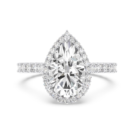 Enchanted Star Ariel 4 CT. T.w. Pear-Shaped Certified Lab-Grown Diamond Frame Engagement Ring in 14K Two-Tone Gold