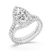 Thumbnail Image 4 of Enchanted Star Ariel 4 CT. T.W. Pear-Shaped Certified Lab-Grown Diamond Frame Engagement Ring in 14K Two-Tone Gold