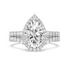 Thumbnail Image 5 of Enchanted Star Ariel 4 CT. T.W. Pear-Shaped Certified Lab-Grown Diamond Frame Engagement Ring in 14K Two-Tone Gold