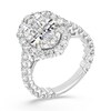 Thumbnail Image 1 of Enchanted Star Cinderella 6 CT. T.W. Oval Certified Lab-Grown Diamond Frame Engagement Ring in 14K White Gold