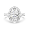 Thumbnail Image 3 of Enchanted Star Cinderella 6 CT. T.W. Oval Certified Lab-Grown Diamond Frame Engagement Ring in 14K White Gold