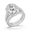 Thumbnail Image 4 of Enchanted Star Cinderella 6 CT. T.W. Oval Certified Lab-Grown Diamond Frame Engagement Ring in 14K White Gold