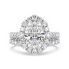 Thumbnail Image 5 of Enchanted Star Cinderella 6 CT. T.W. Oval Certified Lab-Grown Diamond Frame Engagement Ring in 14K White Gold