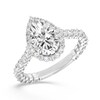 Thumbnail Image 1 of Enchanted Star Ariel 3 CT. T.W. Pear-Shaped Certified Lab-Grown Diamond Frame Engagement Ring in 14K Two-Tone Gold