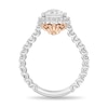Thumbnail Image 2 of Enchanted Star Ariel 3 CT. T.W. Pear-Shaped Certified Lab-Grown Diamond Frame Engagement Ring in 14K Two-Tone Gold