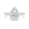 Thumbnail Image 3 of Enchanted Star Ariel 3 CT. T.W. Pear-Shaped Certified Lab-Grown Diamond Frame Engagement Ring in 14K Two-Tone Gold