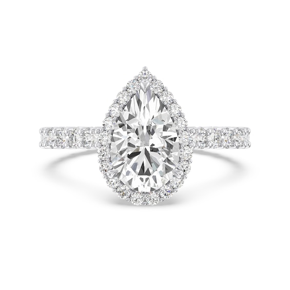 Enchanted Star Ariel 3 CT. T.w. Pear-Shaped Certified Lab-Grown Diamond Frame Engagement Ring in 14K Two-Tone Gold