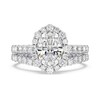 Thumbnail Image 5 of Enchanted Star Cinderella 3-1/2 CT. T.W. Oval Certified Lab-Grown Diamond Frame Engagement Ring in 14K White Gold