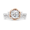 Thumbnail Image 5 of Enchanted Star Belle 2-3/4 CT. T.W. Certified Lab-Grown Diamond Rose with Leaf Engagement Ring in 14K Two-Tone Gold