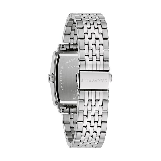 Men's Caravelle by Bulova Modern Diamond Accent Watch with Tonneau Navy Blue Dial (Model: 43D108)