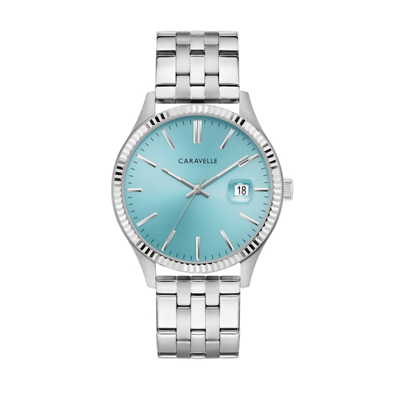 Men's Caravelle by Bulova Classic Dress Watch with Light Blue Dial Model: 43B174)