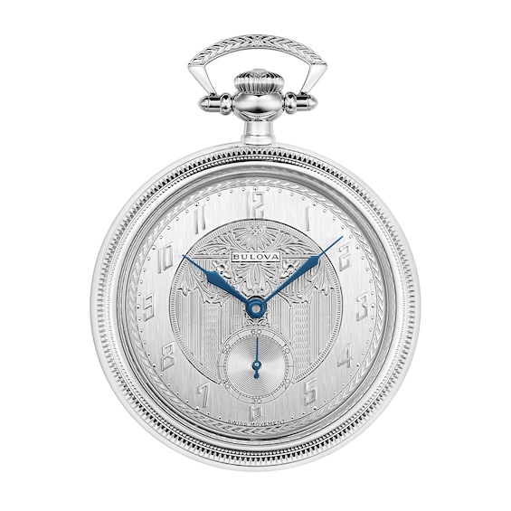 Bulova 150th Anniversary Limited Edition Pocket Watch with Silver-Tone Dial (Model: 96A325)