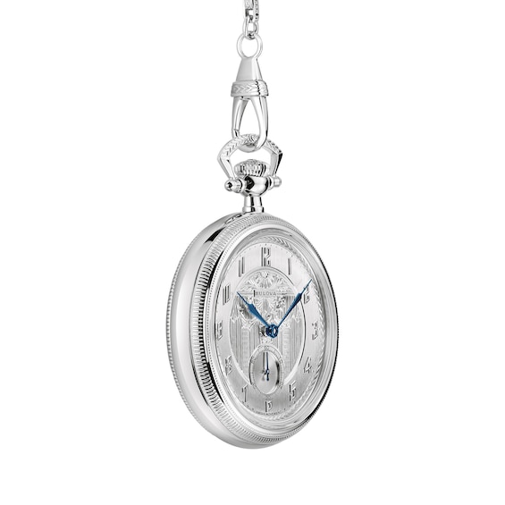 Bulova 150th Anniversary Limited Edition Pocket Watch with Silver-Tone Dial (Model: 96A325)