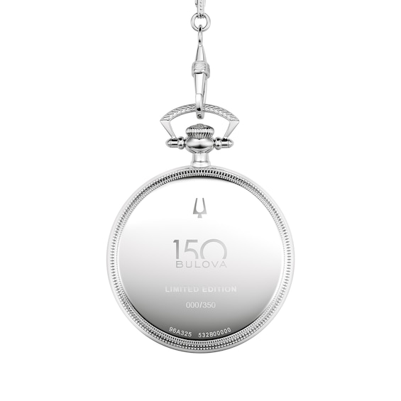 Bulova 150th Anniversary Limited Edition Pocket Watch with Silver-Tone Dial (Model: 96A325)