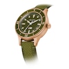 Thumbnail Image 2 of Men's Bulova 150th Anniversary Special Edition MIL-SHIPS Bronze Case Automatic Watch with Green Dial (Model: 98A324)