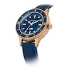 Thumbnail Image 2 of Men's Bulova 150th Anniversary Special Edition MIL-SHIPS Bronze Case Automatic Watch with Blue Dial (Model: 98A325)