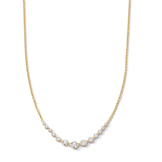 1 CT. T.w. Certified Lab-Grown Diamond Graduated Necklace in 10K Gold (F/Vs2)