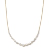 Thumbnail Image 1 of 2 CT. T.W. Certified Lab-Grown Diamond Graduated Necklace in 10K Gold (F/VS2)