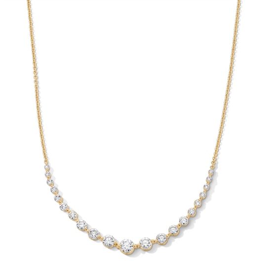2 CT. T.w. Certified Lab-Grown Diamond Graduated Necklace in 10K Gold (F/Vs2)
