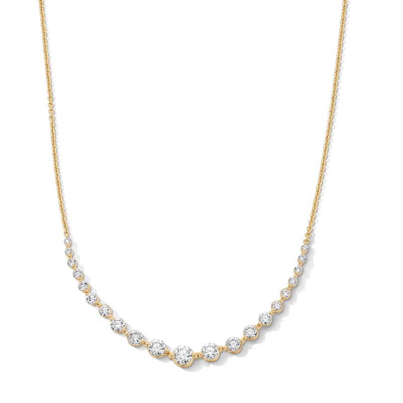 Main Image 1 of 2 CT. T.W. Certified Lab-Grown Diamond Graduated Necklace in 10K Gold (F/VS2)