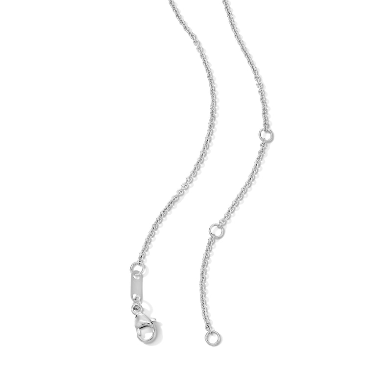 Main Image 3 of 1 CT. T.W. Certified Lab-Grown Diamond Graduated Necklace in 10K White Gold (F/VS2)