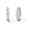 Thumbnail Image 1 of 1 CT. T.W. Certified Lab-Grown Diamond Graduated Five Stone Huggie Hoop Earrings in 10K White Gold (F/VS2)