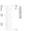 Thumbnail Image 3 of 1 CT. T.W. Certified Lab-Grown Diamond Graduated Five Stone Huggie Hoop Earrings in 10K White Gold (F/VS2)
