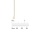 Thumbnail Image 2 of Square Bead Station Cable Chain Anklet in Solid 10K Two-Tone Gold - 10"