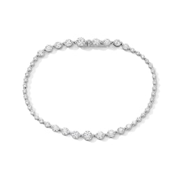 4 CT. T.W. Certified Lab-Grown Diamond Graduated Line Bracelet in 10K White Gold (F/VS2)