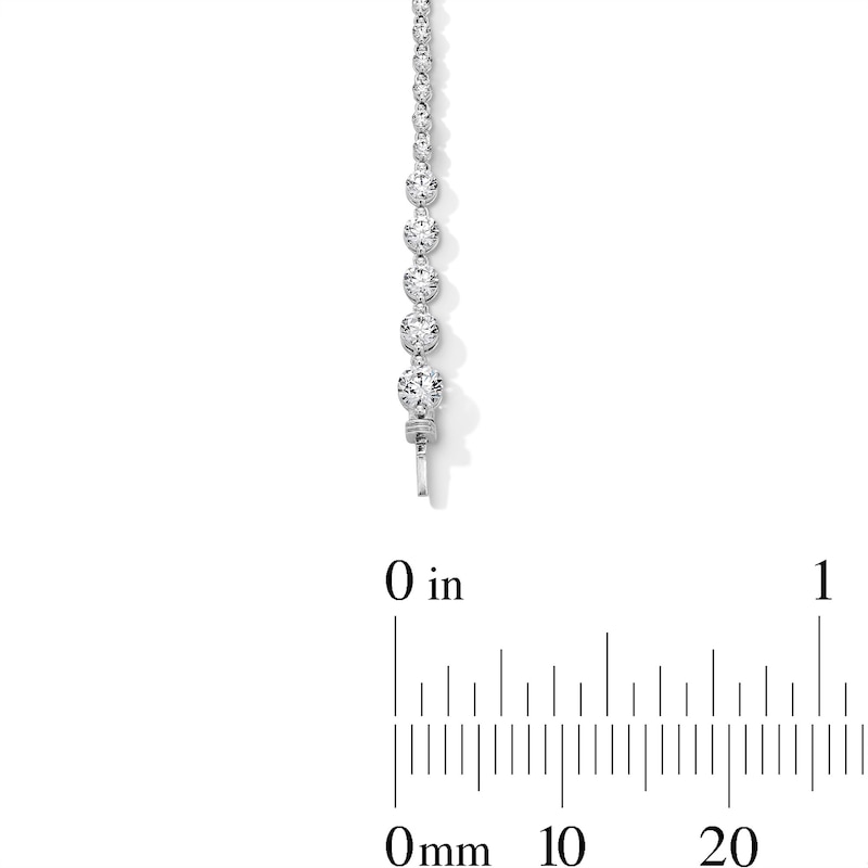 Main Image 3 of 4 CT. T.W. Certified Lab-Grown Diamond Graduated Line Bracelet in 10K White Gold (F/VS2)
