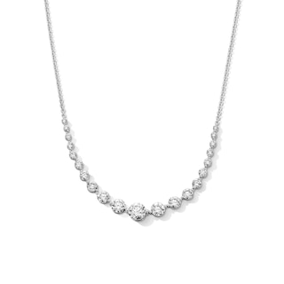 3 CT. T.W. Lab-Grown Diamond Graduated Necklace in 10K White Gold (F/VS2)