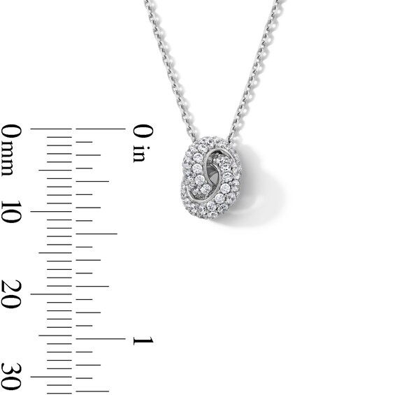 3/4 CT. T.w. Certified Lab-Grown Diamond Interlocking Circle Links Necklace in 10K White Gold (F/Vs2)