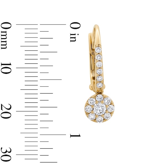1/2 CT. T.w. Certified Lab-Grown Multi-Diamond Drop Earrings in 10K Gold (F/Vs2)