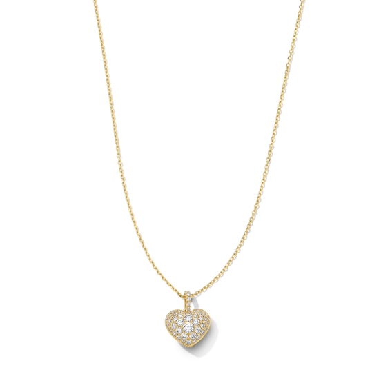 3/4 CT. T.w. Certified Lab-Grown Multi-Diamond Heart Drop Pendant in 10K Gold (F/Vs2)