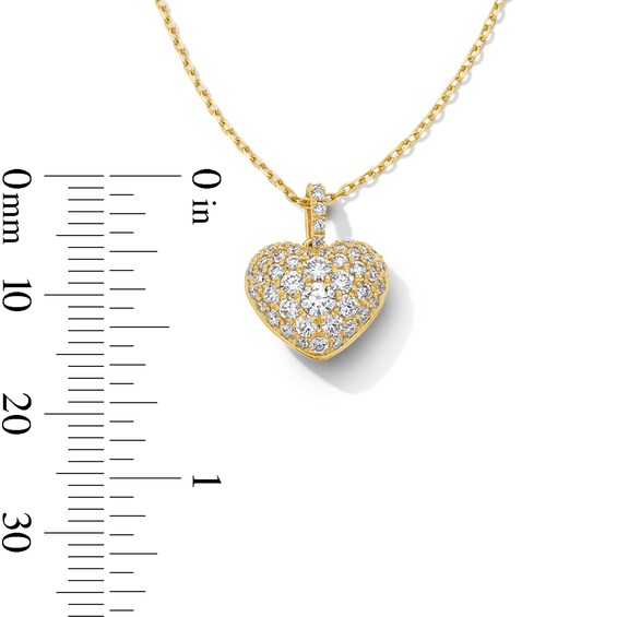 3/4 CT. T.w. Certified Lab-Grown Multi-Diamond Heart Drop Pendant in 10K Gold (F/Vs2)