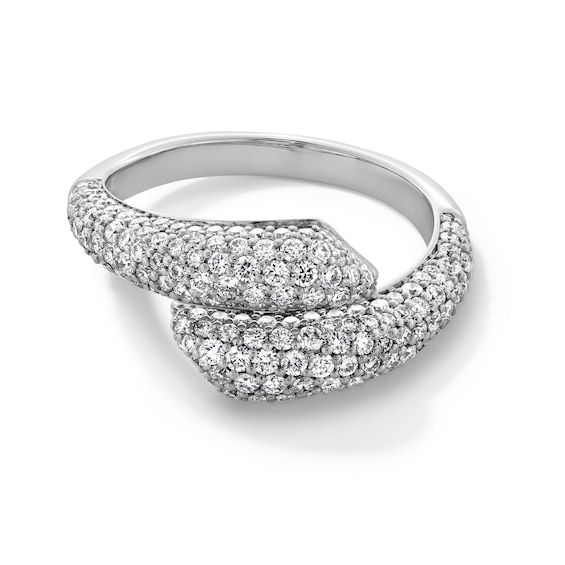 1-1/4 CT. T.w. Certified Lab-Grown Diamond Multi-Row Tapered Bypass Ring in 10K White Gold (F/Vs2) - Size 7