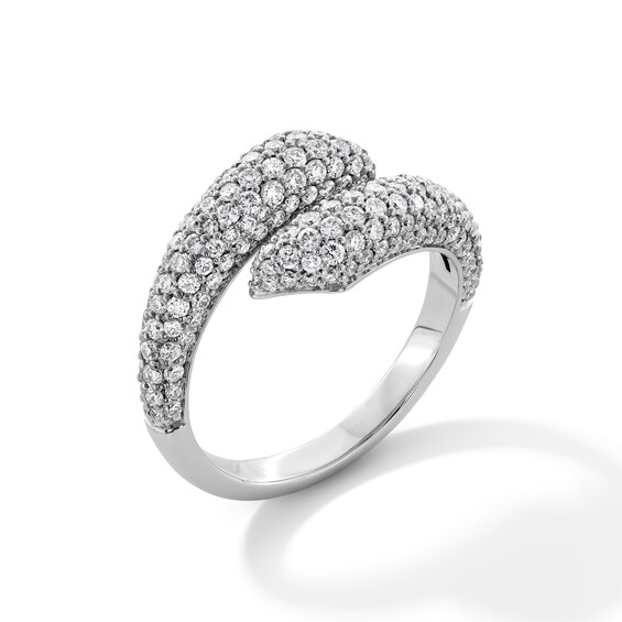 1-1/4 CT. T.w. Certified Lab-Grown Diamond Multi-Row Tapered Bypass Ring in 10K White Gold (F/Vs2) - Size 7