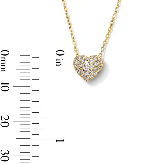1/4 CT. T.w. Certified Lab-Grown Multi-Diamond Heart Necklace in 10K Gold (F/Vs2)